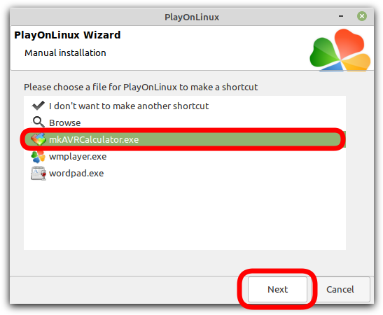 PlayOnLinux - tworzenie skrótu